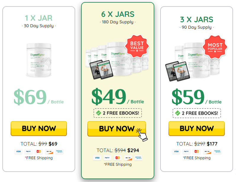 Digestsync bottles price cart